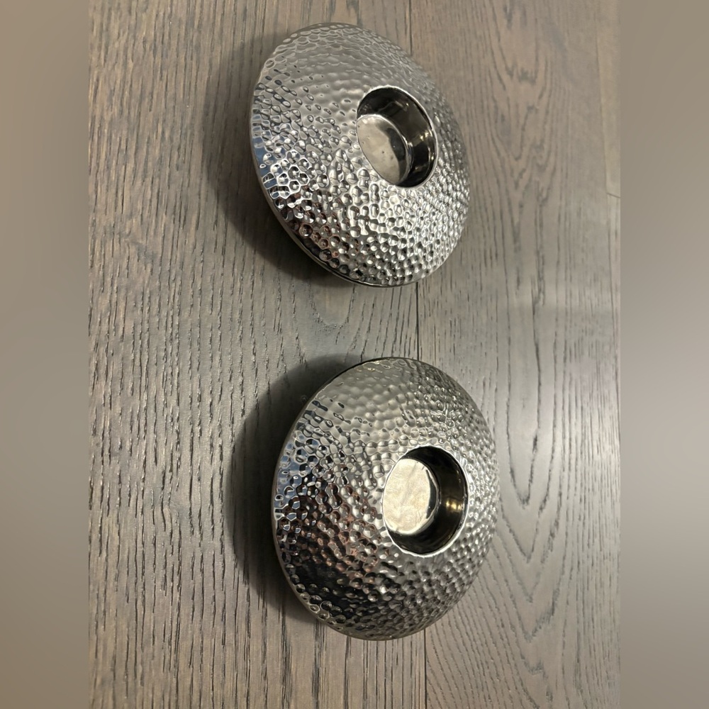 Urban barn silver candle holders brand new retail $72